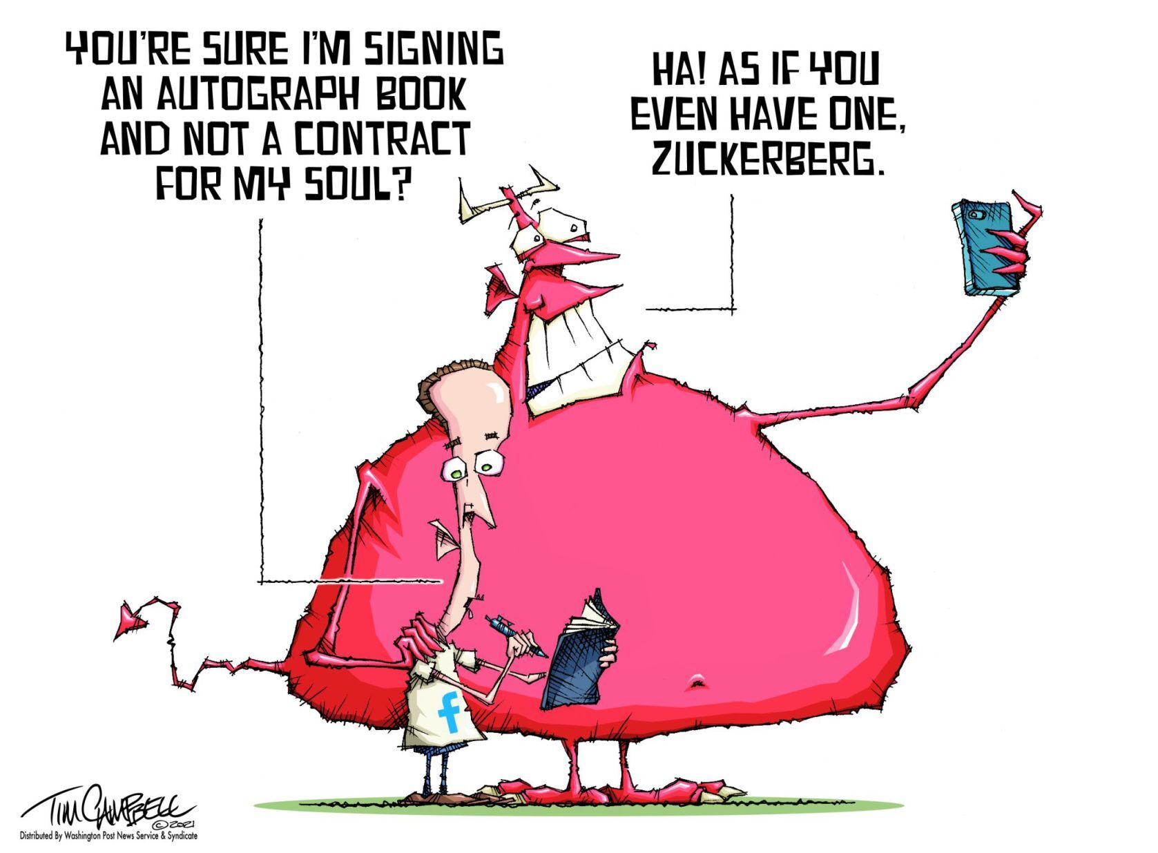 Tim Campbell cartoon